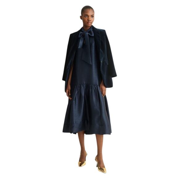 ME+EM Evening Halter Neck Midi Dress in Ink Blue UK6|US2|EU34|XS - Picture 3 of 12